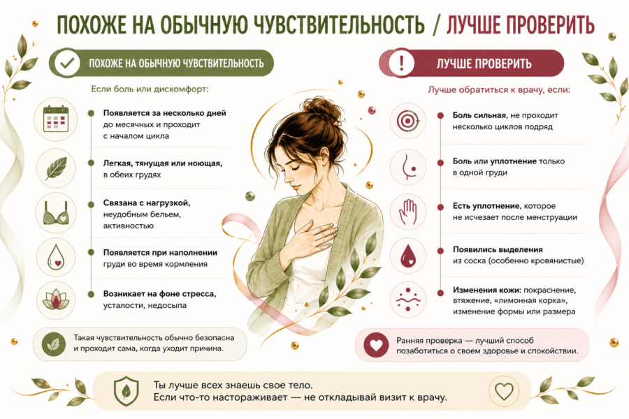 почему болит грудь у женщин когда обратиться к врачу