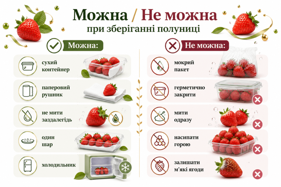 Як правильно зберігати полуницю вдома
