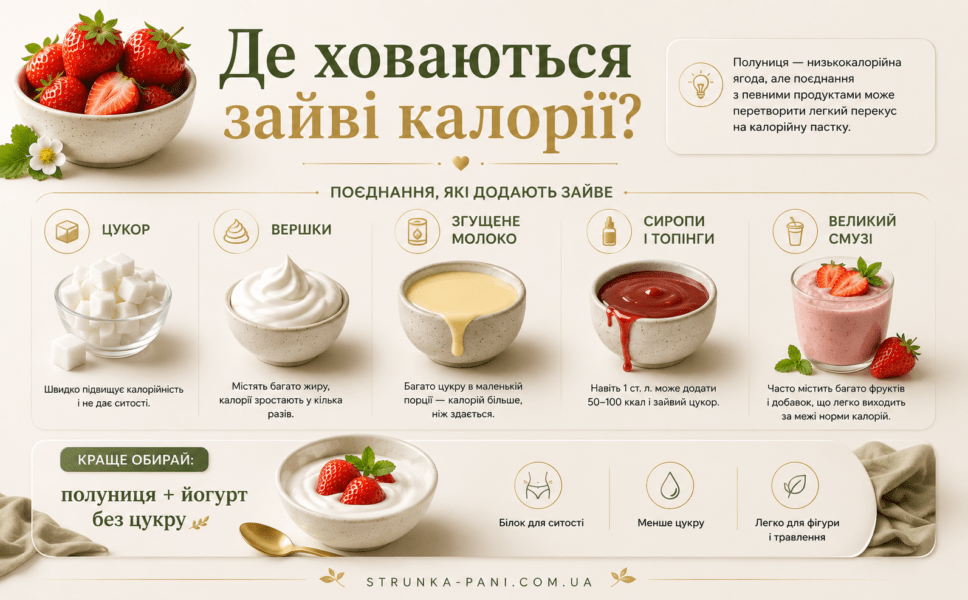 Де ховаються зайві калорії в полуниці при схудненні