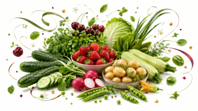 Сезонні продукти червня: полуниця, черешня, овочі та зелень