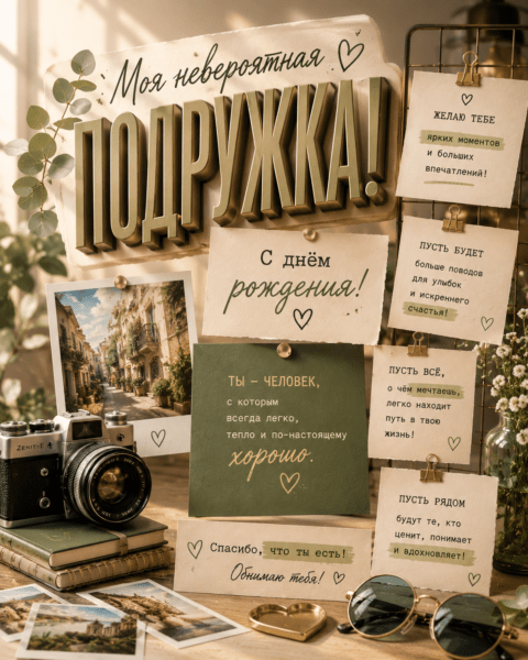 Моя невероятная подружка — с днём рождения!