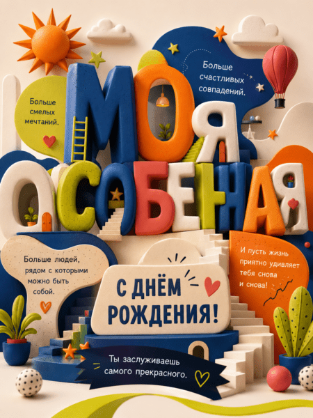 Моя особенная — с днём рождения!