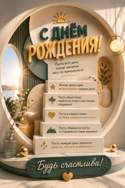 С днём рождения — будь счастлива!