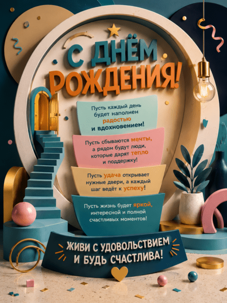 С днём рождения — пусть удача открывает нужные двери!